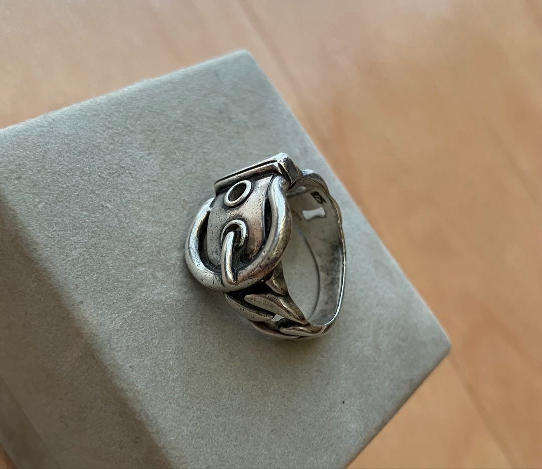 エルメス HERMES ブックルセリエ シルバーリング 指輪 11号