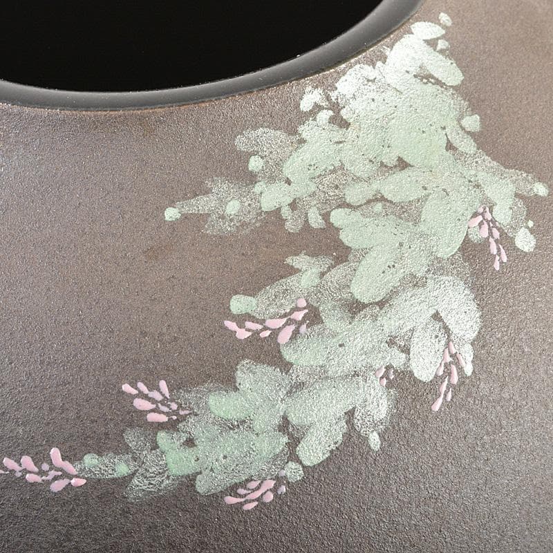 九谷焼　中村陶志人作　花文　花瓶　花入　共箱　C　R6002C