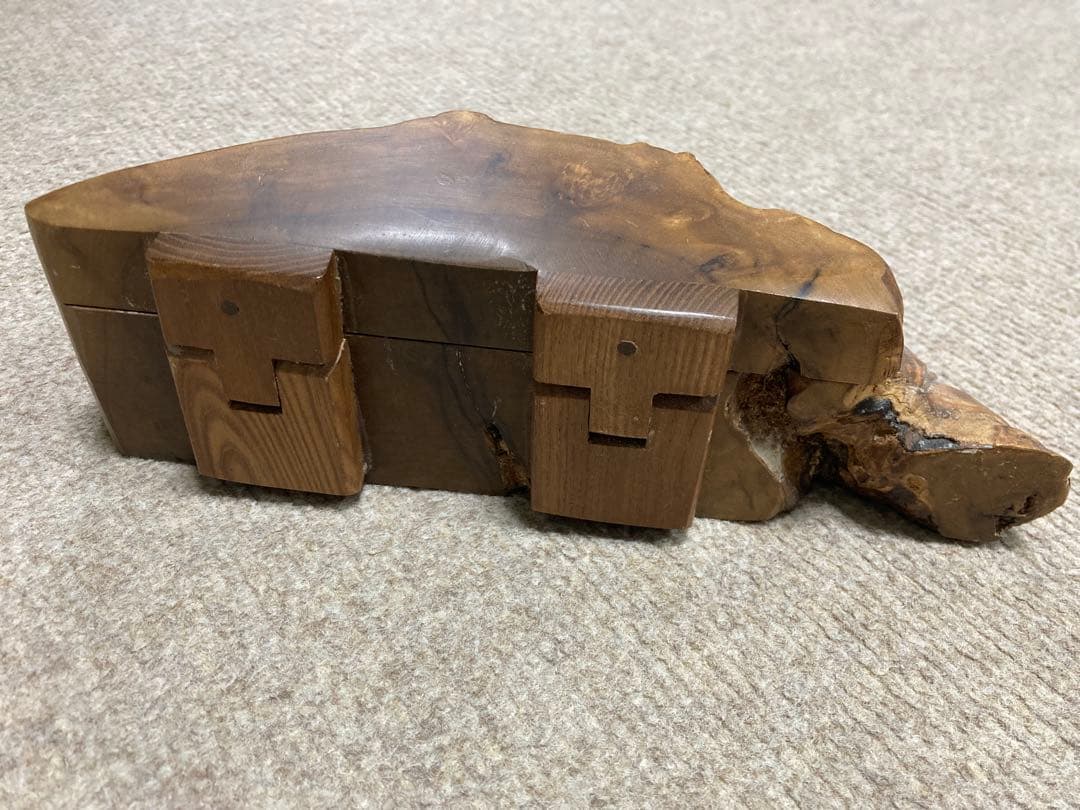 極品　天然神木製 小物入れ　天然石浄化