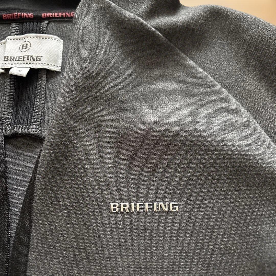 BRIEFING グレー ジップアップ セーター S