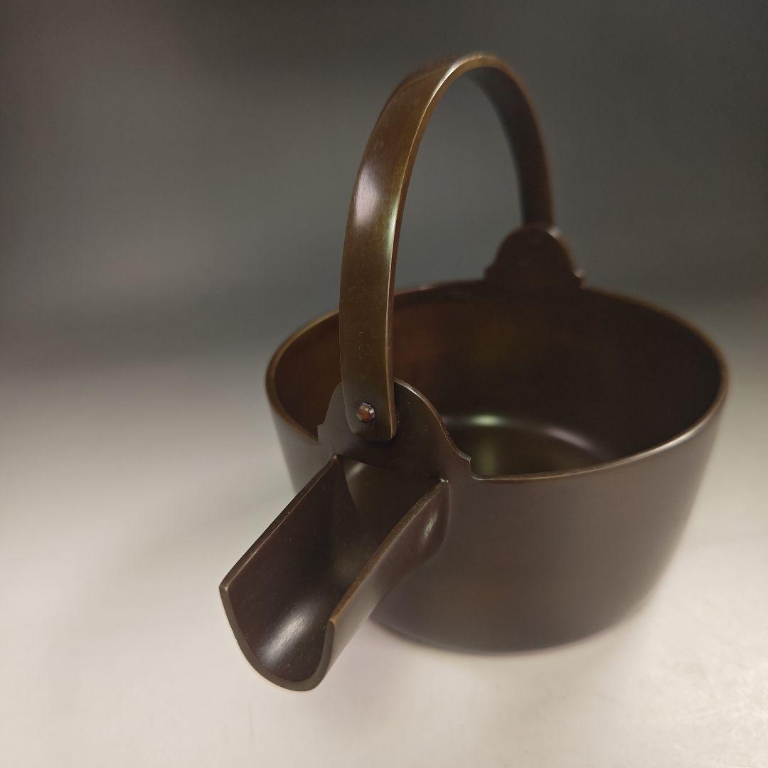 イ857 汁器『山本閑浄造』『唐銅汁器　共箱』茶道具　銅器