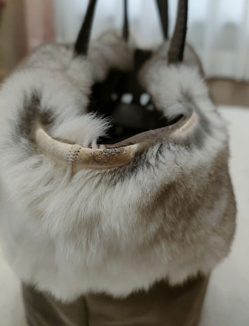 Salvatore Ferragamo ラビットファー×スウェード ハンドバッグ