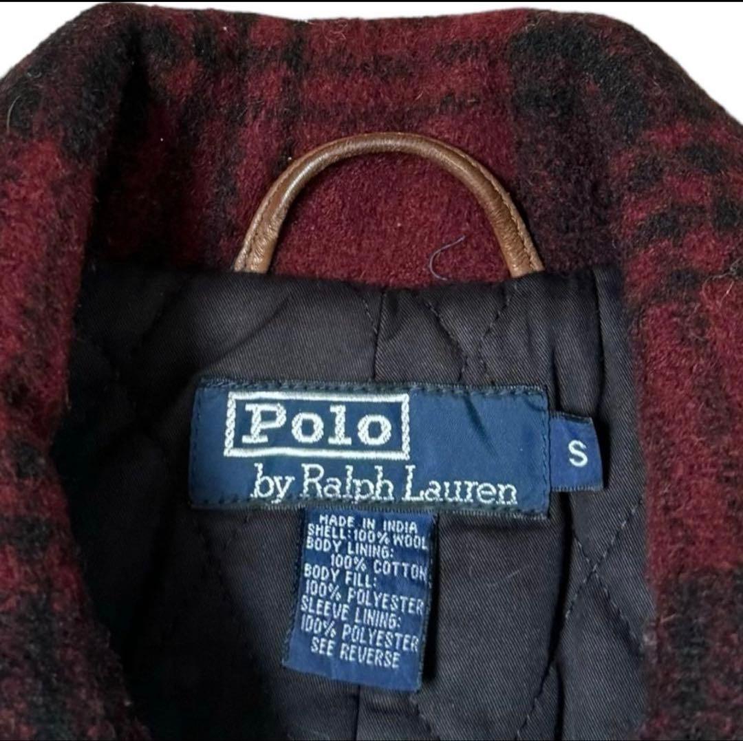 ポロラルフローレン　チェック　ウールジャケット