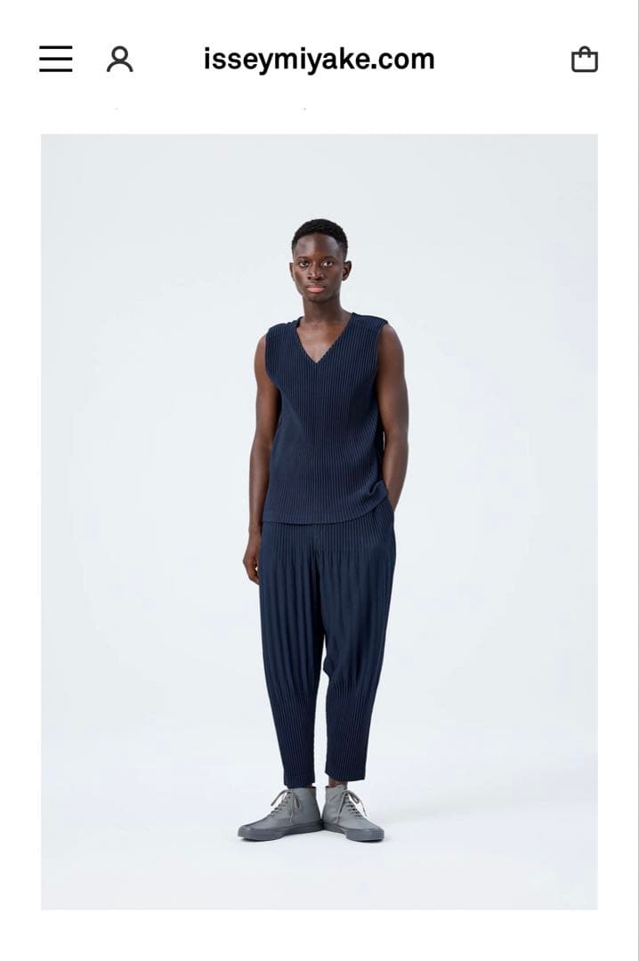 HOMME PLISSE イッセイミヤケ プリーツパンツ サルエルパンツ BK