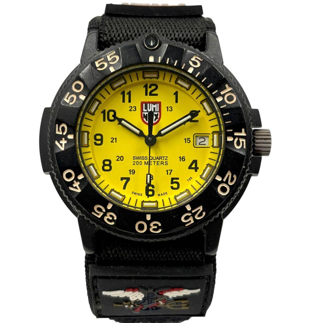 【美品】 ルミノック 腕時計 3000シリーズ イエロー文字盤 ネイビーシールズ