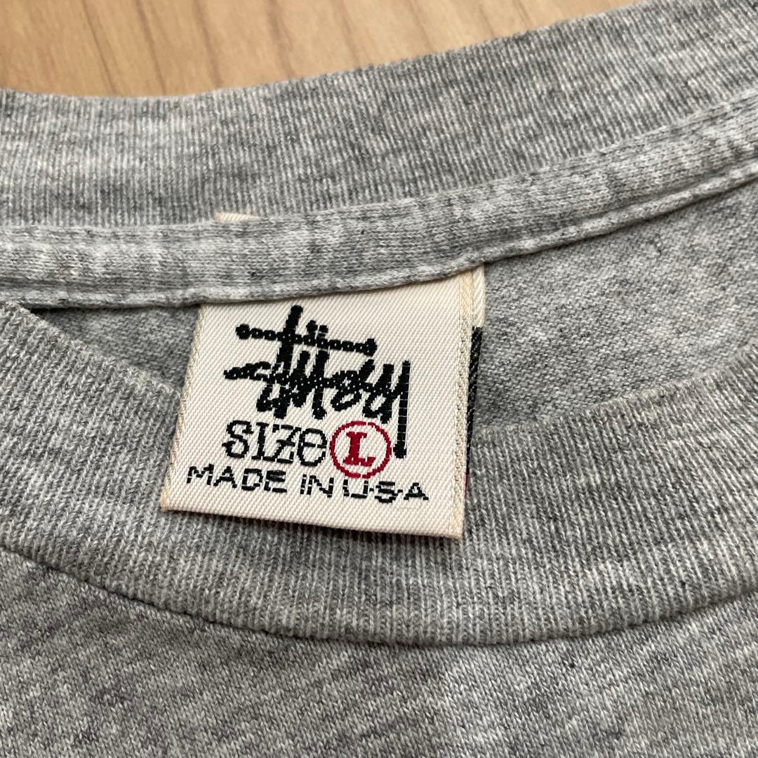 old Stussy グレー Tシャツ 90s 白タグ