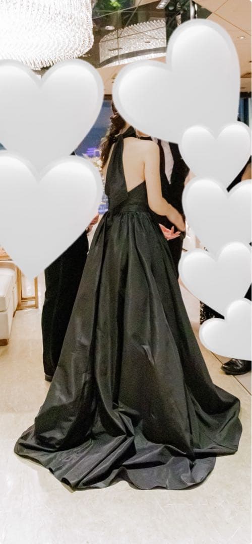 【ドレスプロダクション】アメリカンスリーブ タフタドレス (W292BK)