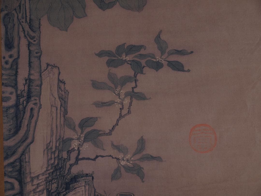 骨董市仕入れ品　中国清時代の掛軸　人物図　肉筆保証　 DE750A7-3