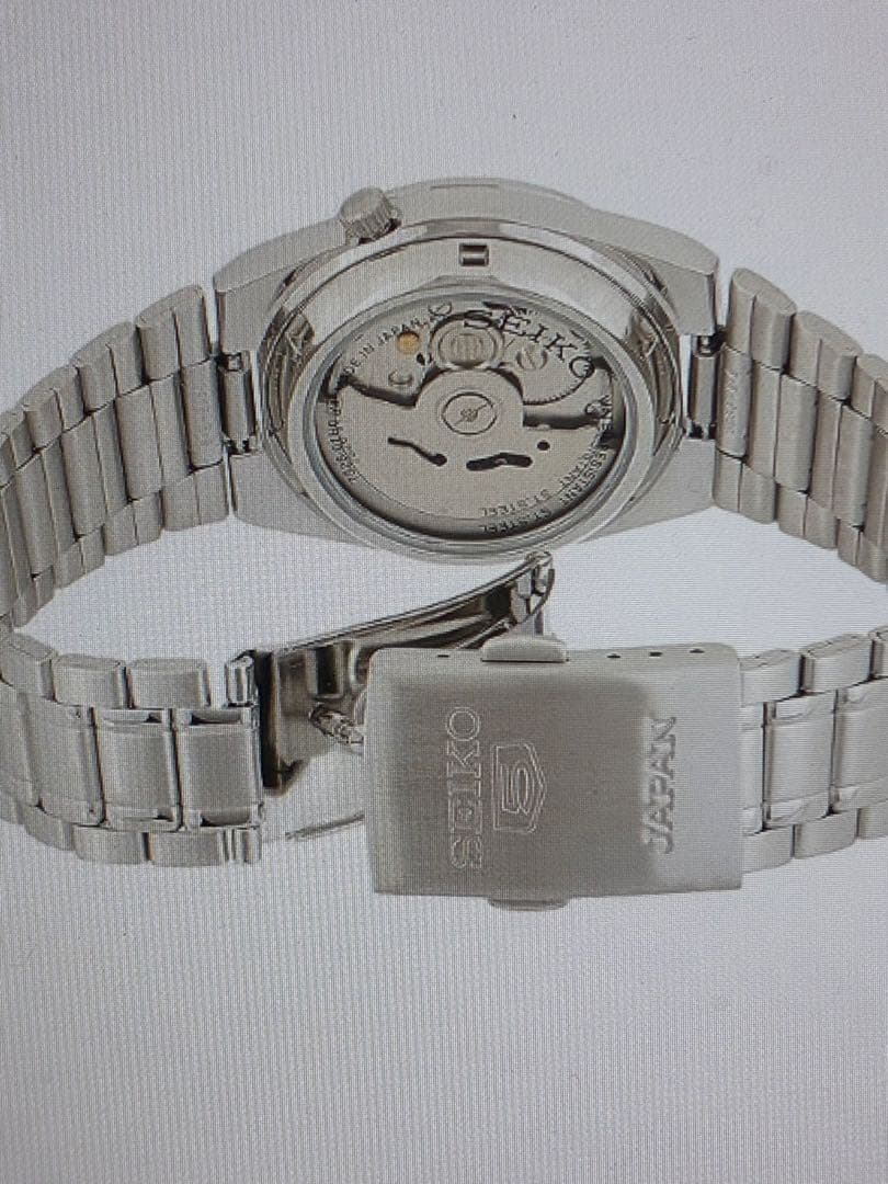 ア*ベ様 SEIKO 5自動巻き時計 ステンレスバンド 黒文字盤 アラビア文字表