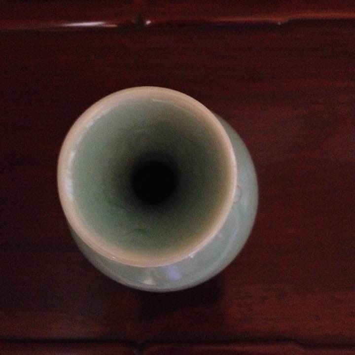 花瓶  (清水焼青瓷)富田洛山作