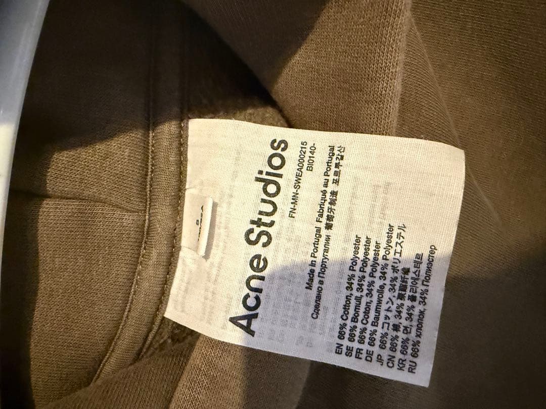 Acne Studios フード付きパーカー S オリーブ