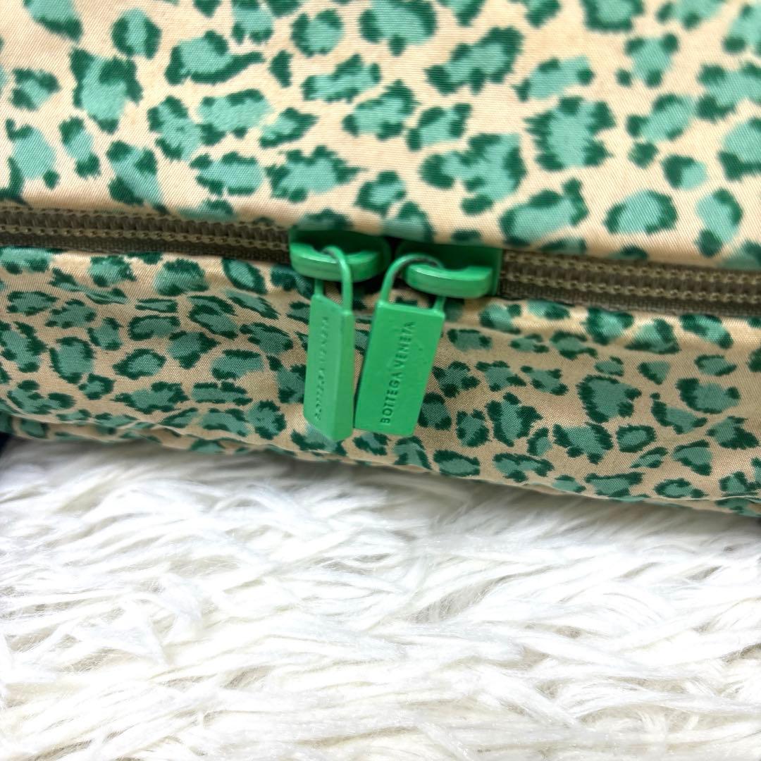 希少.美品　BOTTEGA ボッテガヴェネタ　ハンドバッグ　レオパード　グリーン