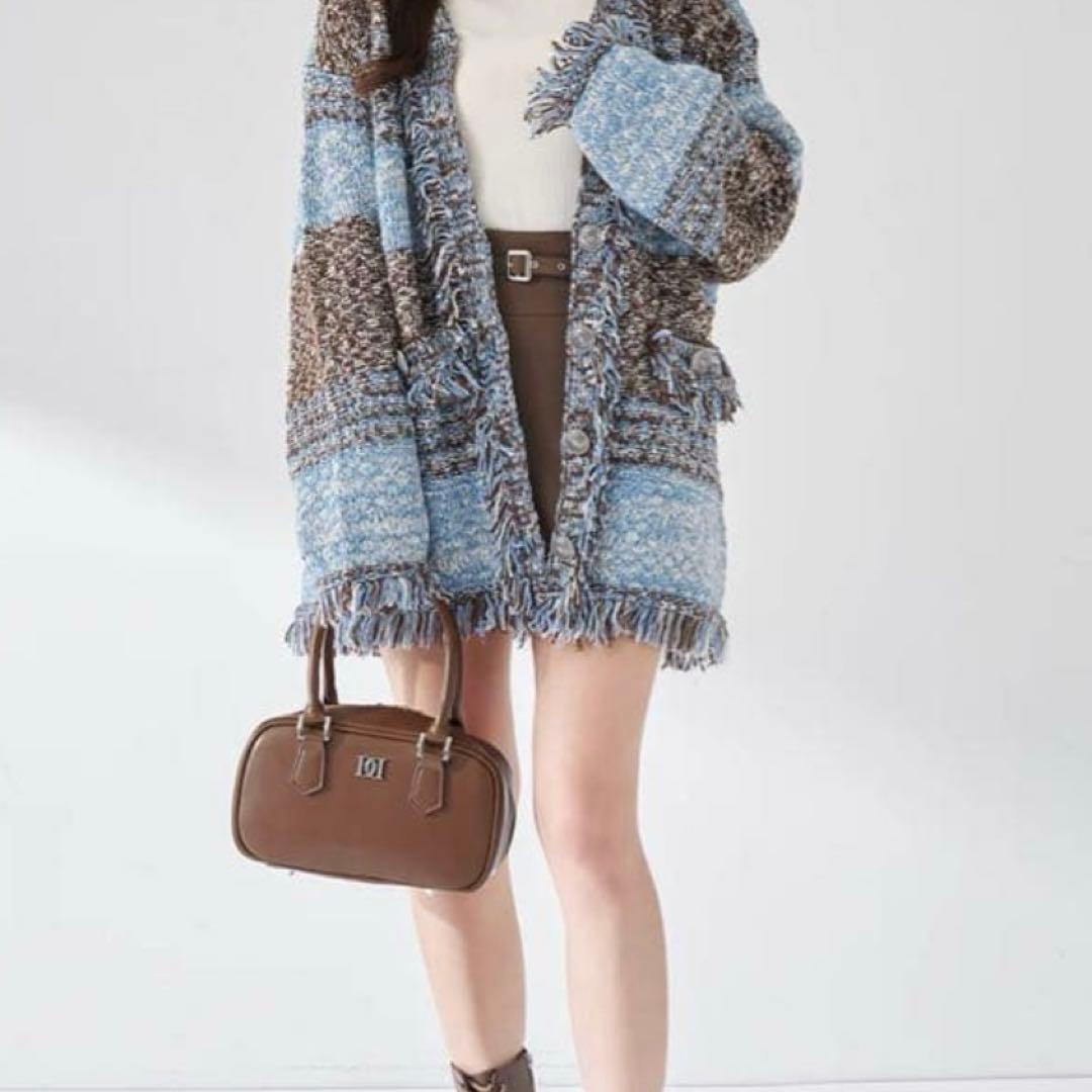 Darich DDロゴレザーハンドバッグ 黒 ブラック