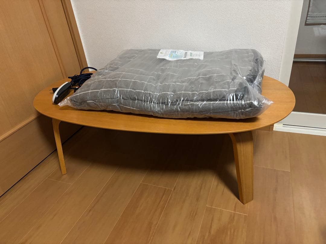 【状態良】無印こたつテーブルにもなる楕円形テーブル