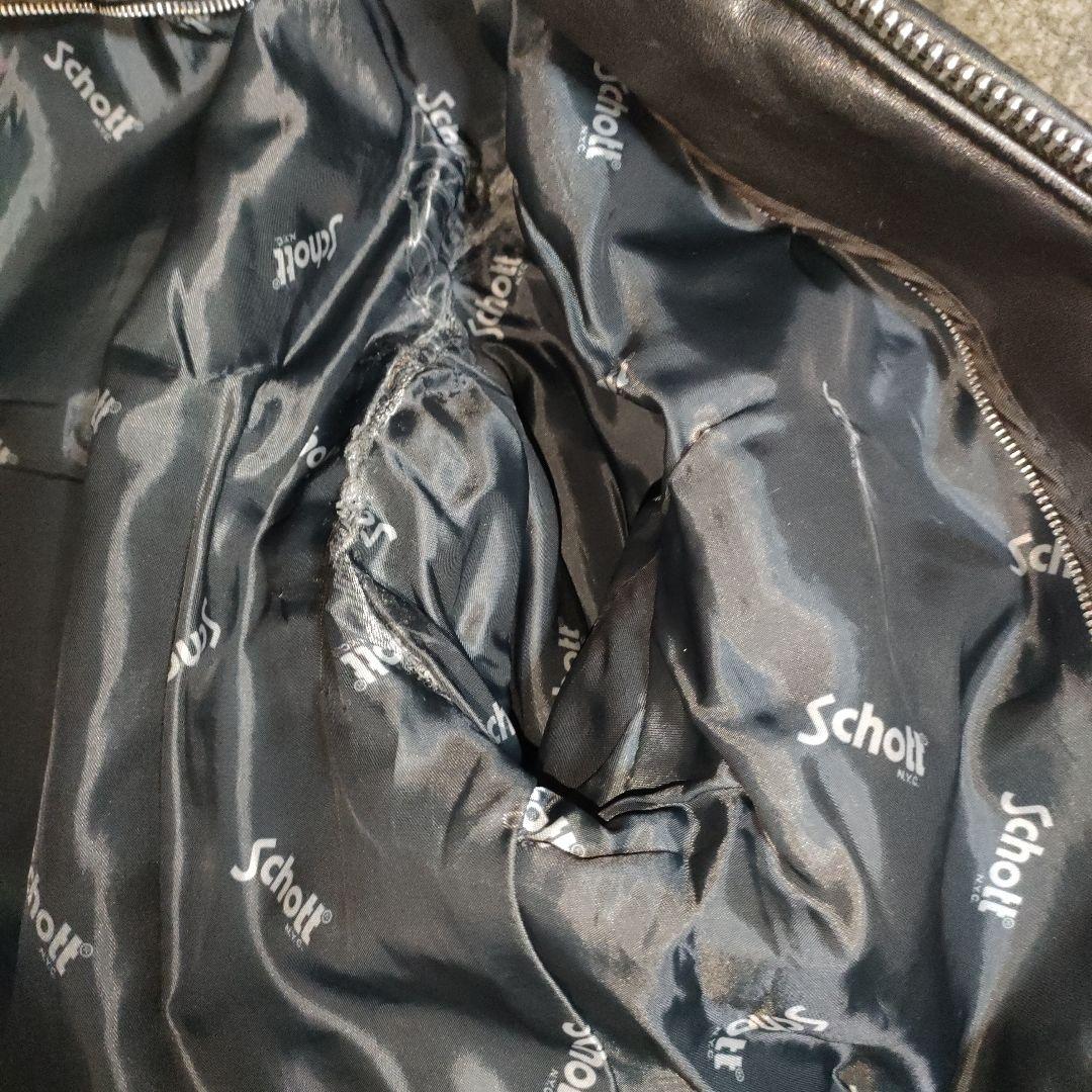 T*A様 人気定番Schot別注641SPシングルライダースジャケット３４ダメな