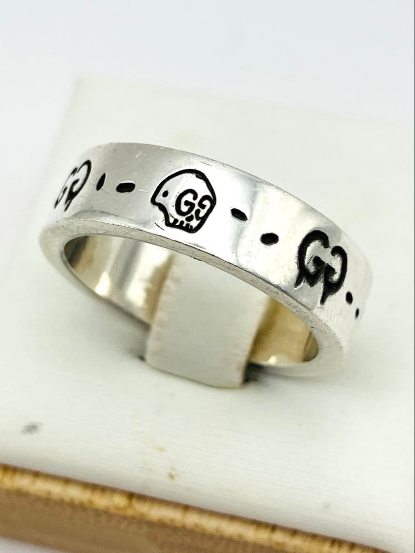 GUCCI ゴーストリング　スカル　シルバー925 18号