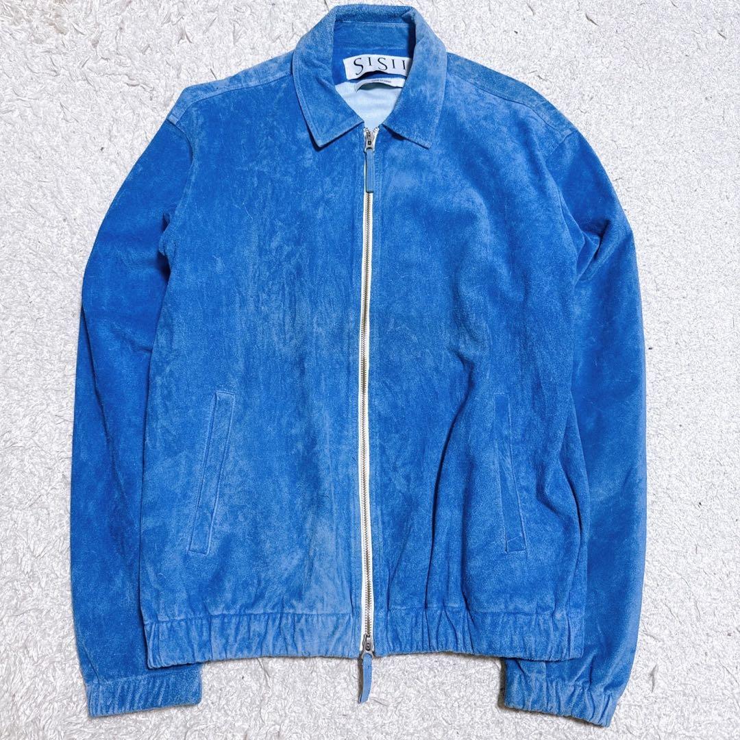 SISII レザージャケット　ブルー　スエード　現行