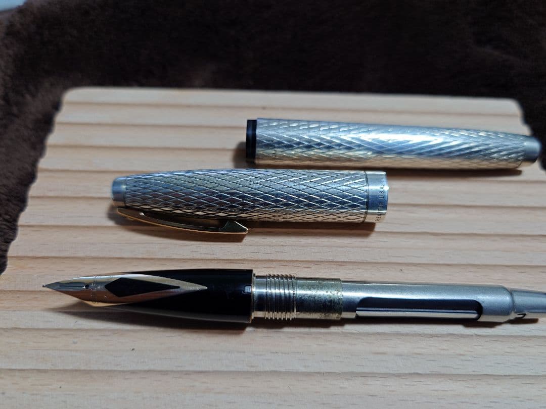 シェーファー　インペリアル　スターリングシルバー 万年筆 ダイヤモンドカット