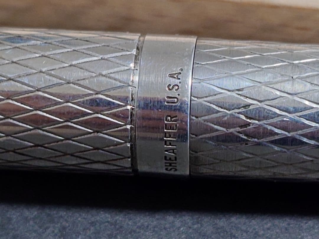 シェーファー　インペリアル　スターリングシルバー 万年筆 ダイヤモンドカット