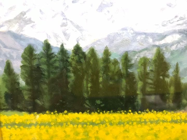 絵画　若井良一画伯作品　額付きサムホール！