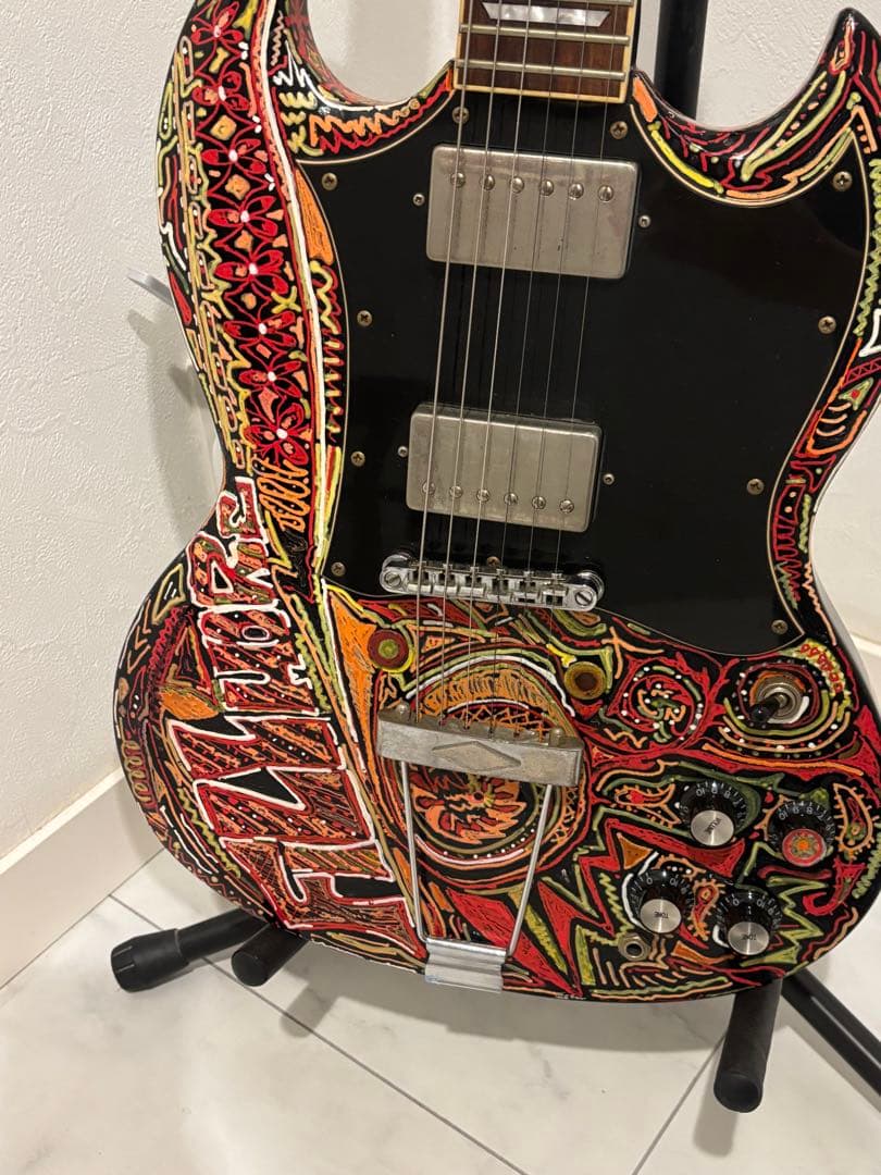 sg エレキギター　サイケペイント ジャパンビンテージ