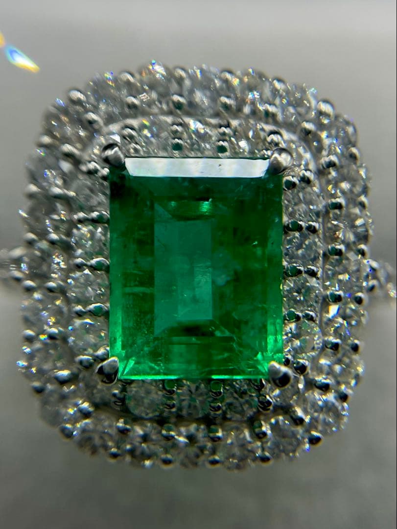 最終交渉可JA27★最高級 コロンビア産 エメラルド2.57ct リング 鑑付