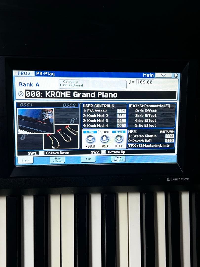 KORG KROME 88鍵盤 シンセサイザー　アダプター付き