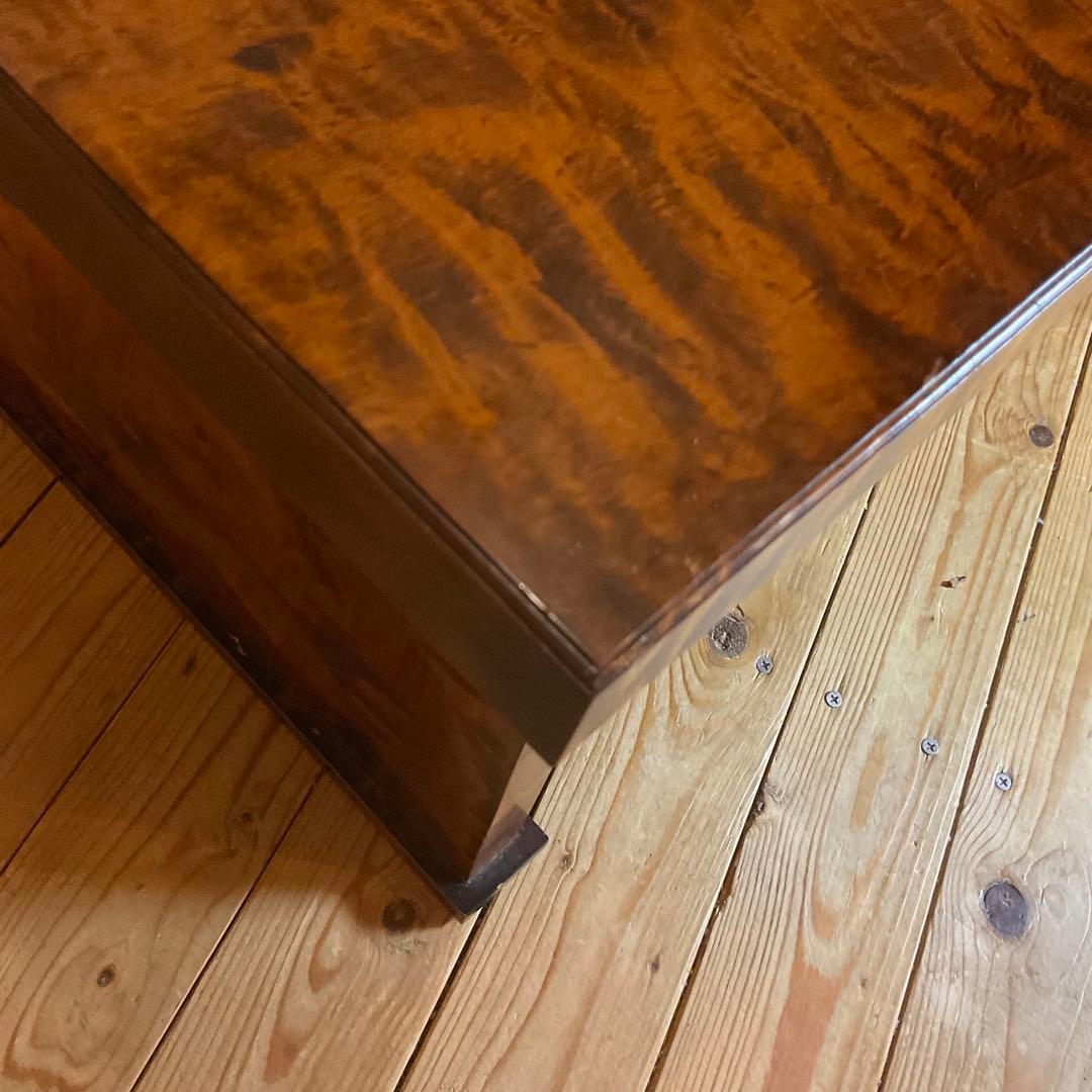 レア！無垢材 虎杢 縮み杢 高級家具 23kg 一枚板 座机 文机 座敷机 座卓