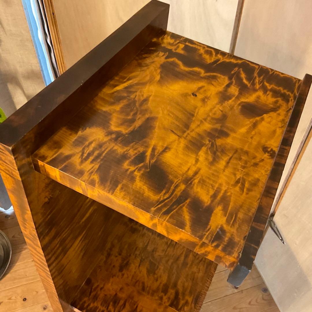 レア！無垢材 虎杢 縮み杢 高級家具 23kg 一枚板 座机 文机 座敷机 座卓