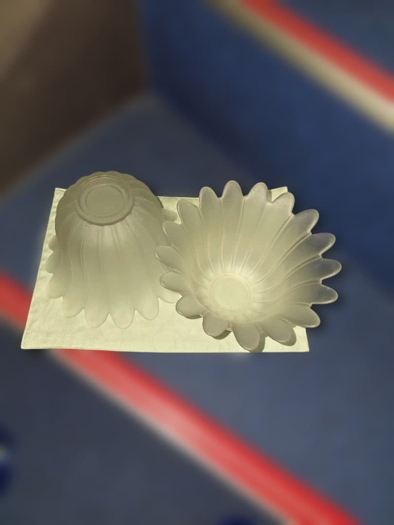 Italyイタリア製青い脚のガラススタンド 2個セット美しいです