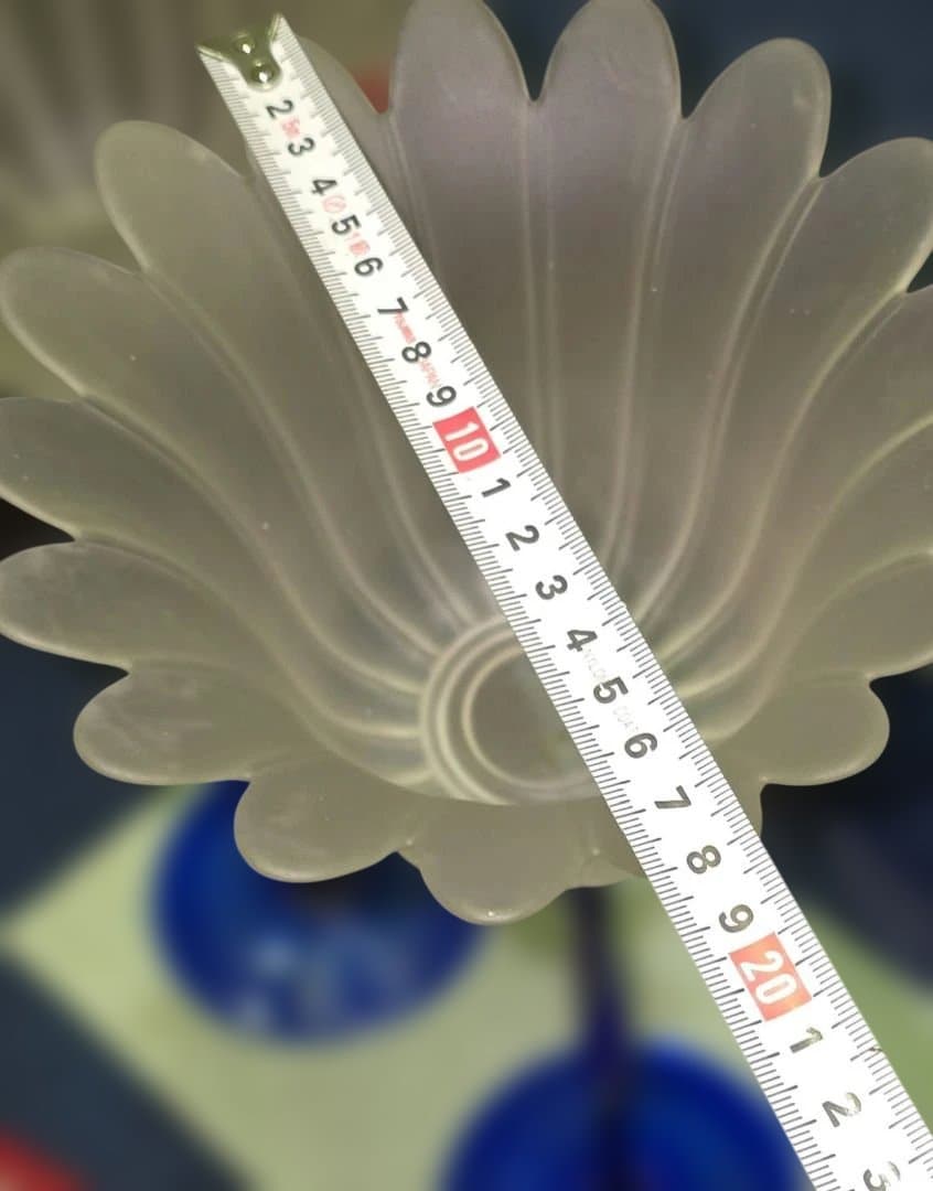 Italyイタリア製青い脚のガラススタンド 2個セット美しいです