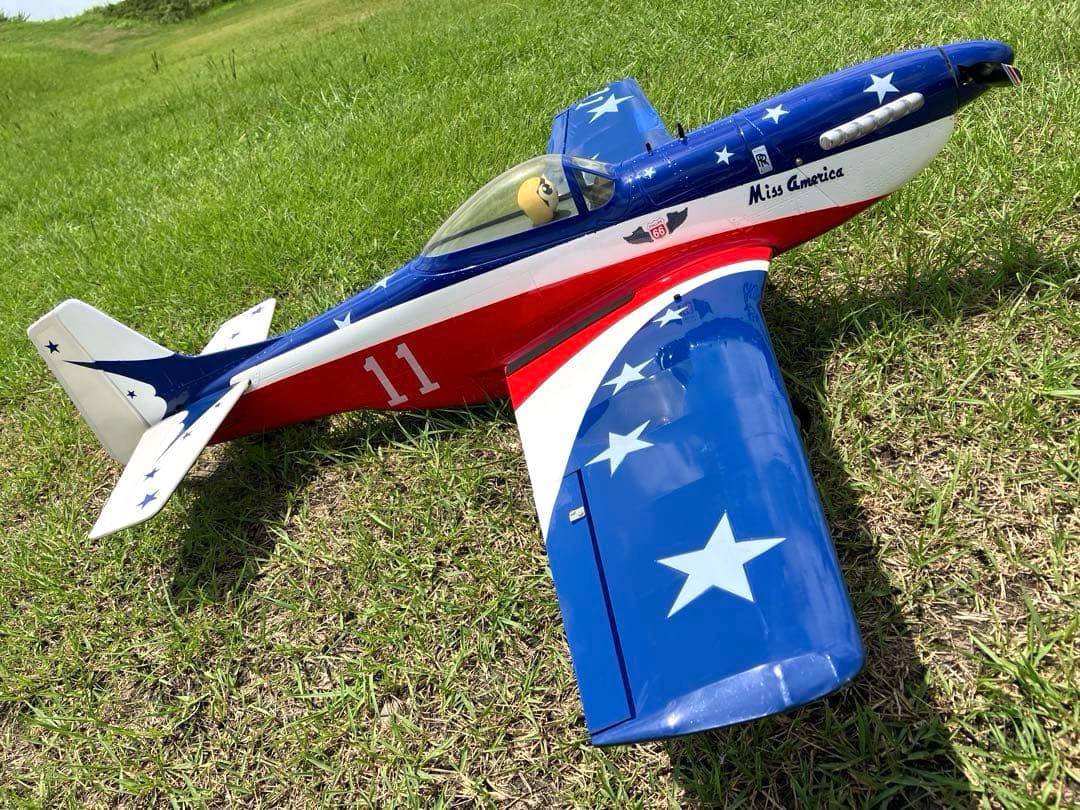 お引取り希望！　中古 RC電動飛行機 ムスタング Miss America