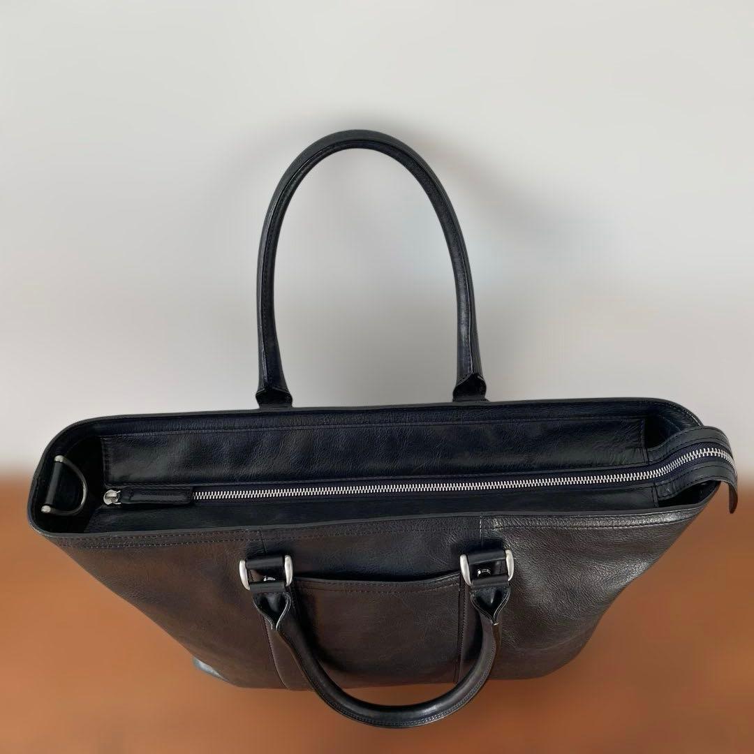 極美品ココマイスター マットーネ ガブリエル レザー トートバッグダークネイビー