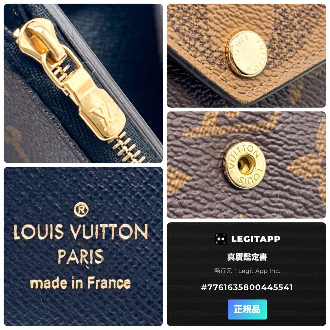 ルイヴィトン モノグラム ポルトフォイユ ゾエ 二つ折り 財布 リバース 茶色