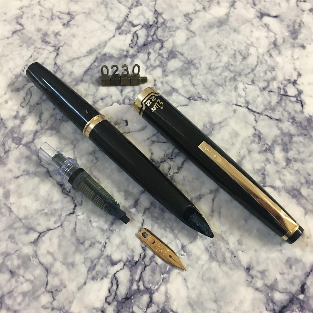 #0230 オーバーホール済み 万年筆 PILOT パイロット ショート22k