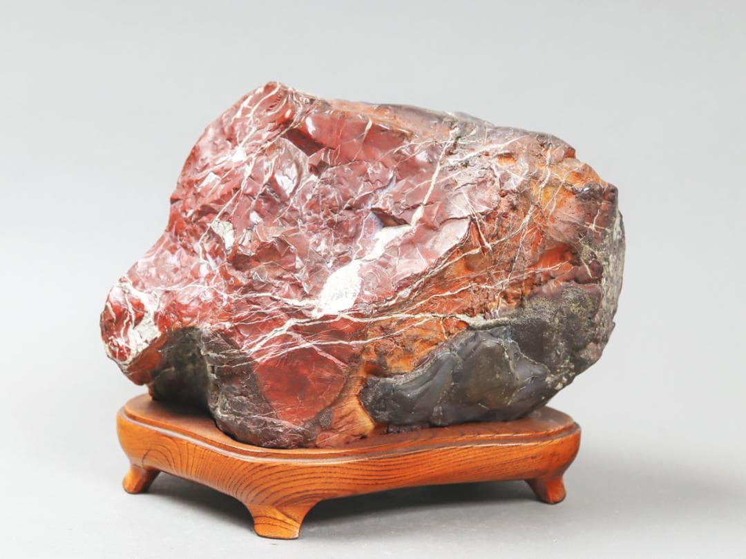 赤玉 紅加茂石 6.2kg 鑑賞石 庭石 飾り石 水石