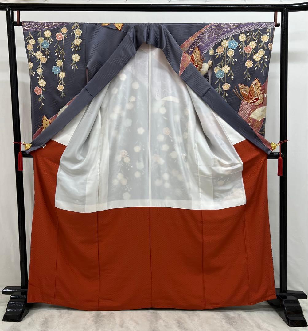 振り袖　フルセット　長襦袢　成人式　金彩加工　刺繍入り　セット　しつけ付　586