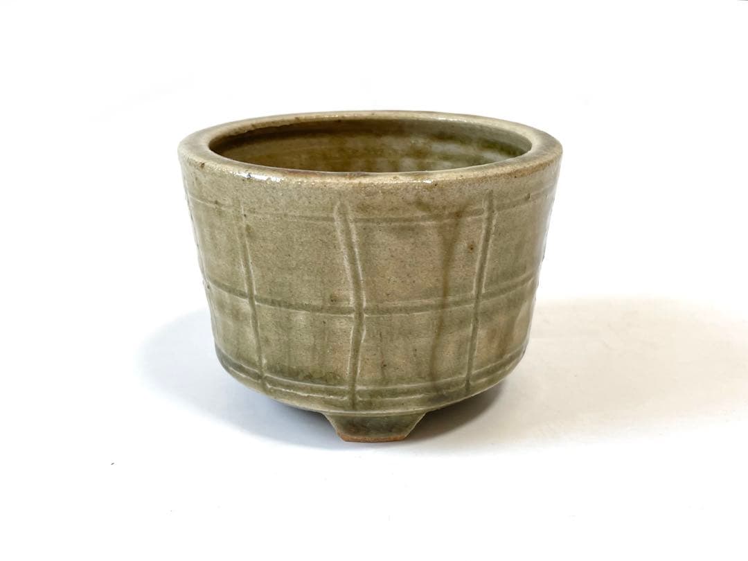 陶芸家　人間国宝　濱田庄司　浜田庄司　？　灰釉　三つ足　香炉　香爐　益子焼　民芸