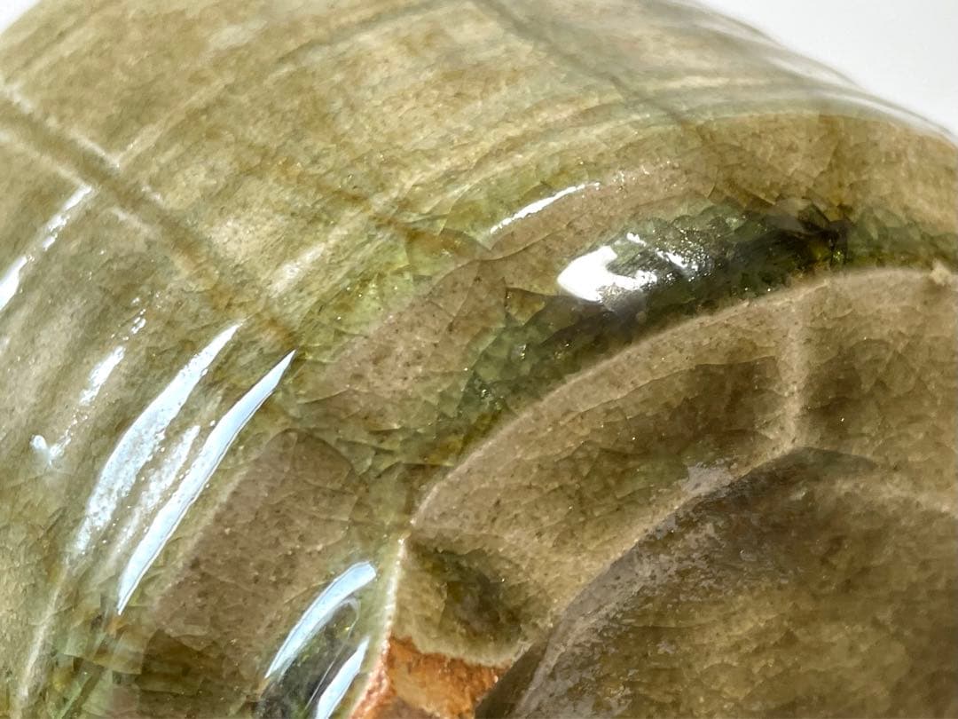 陶芸家　人間国宝　濱田庄司　浜田庄司　？　灰釉　三つ足　香炉　香爐　益子焼　民芸