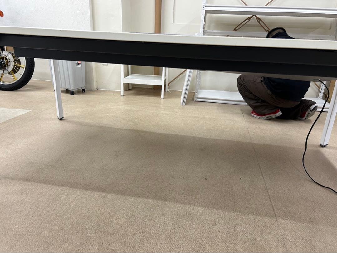 配線ボックス付き 会議用テーブル　幅220 ミーティングテーブル