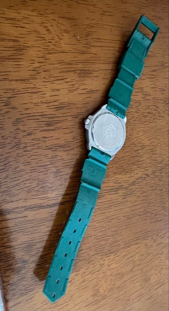 美品 TAG Heuer 372.513 メンズ グリーンラバーベルト 稼働品