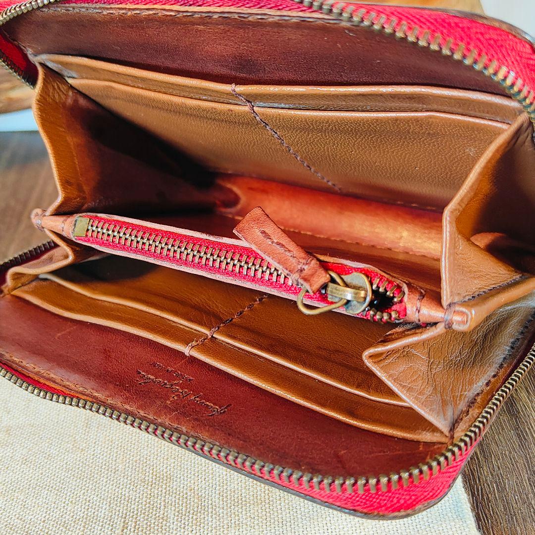 【極上エイジング】エンリーベグリン 高級レザーウォレット イタリア製 袋付正規品