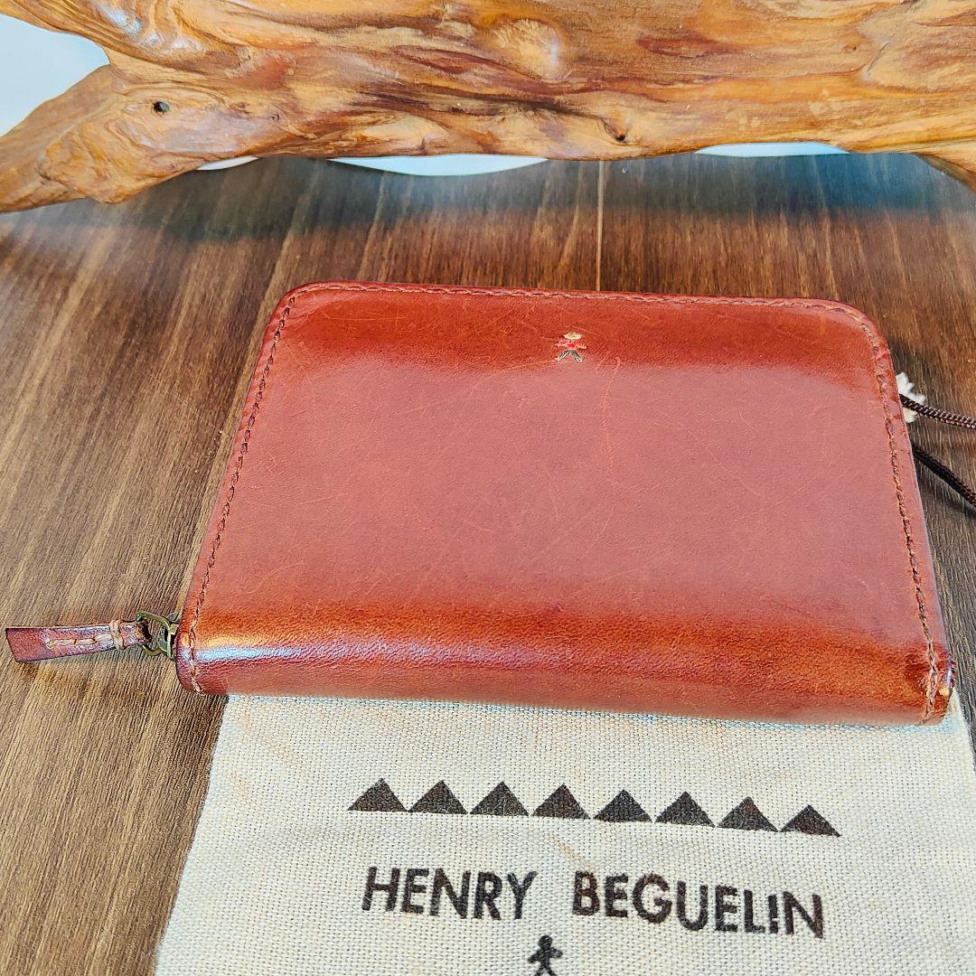 【極上エイジング】エンリーベグリン 高級レザーウォレット イタリア製 袋付正規品