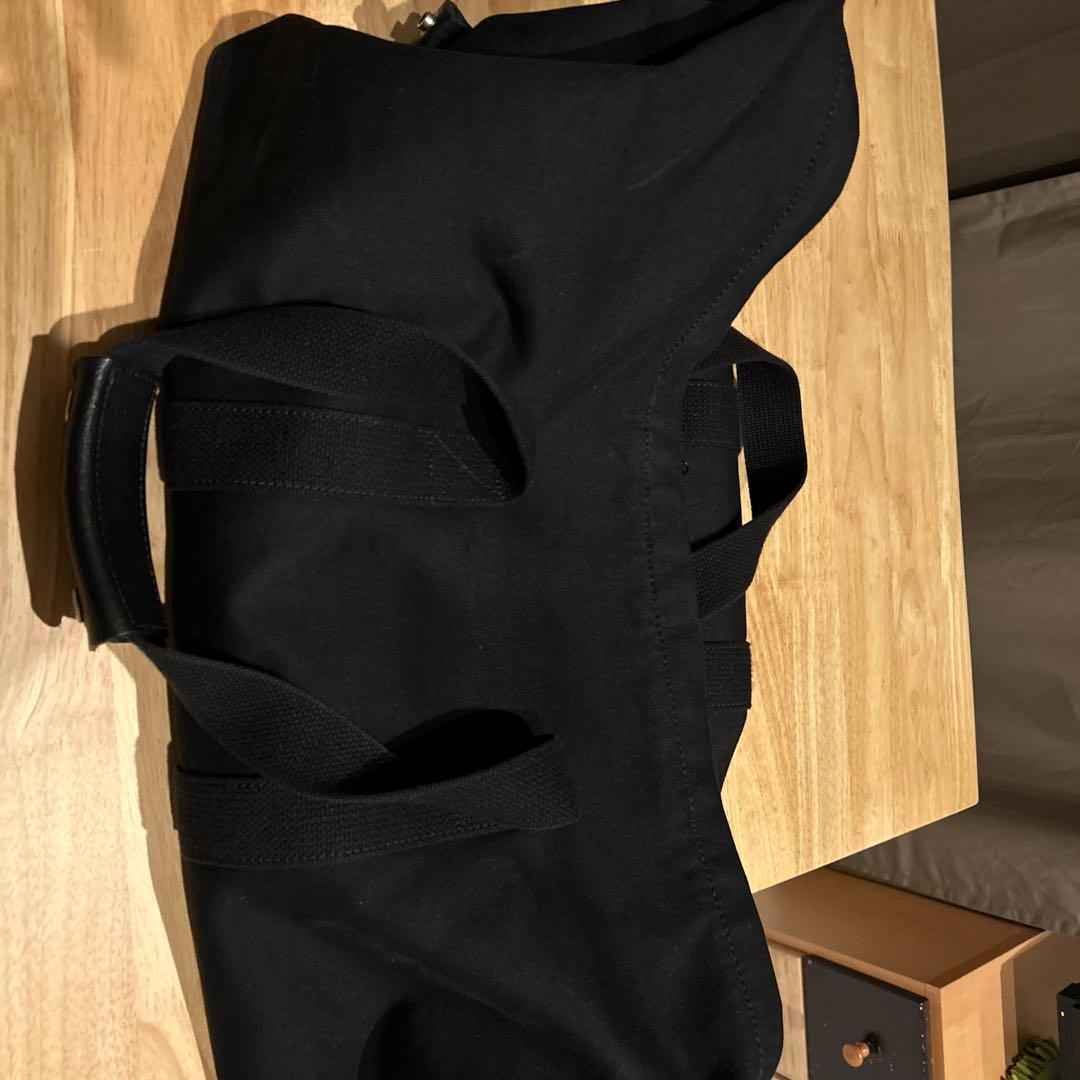 アニエスベーブラックキャンバスボストンバッグ