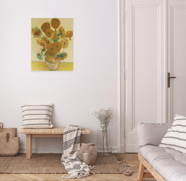 油絵 ゴッホ ひまわり ロンドン、ナショナルギャラリー版 模写 30号 F30