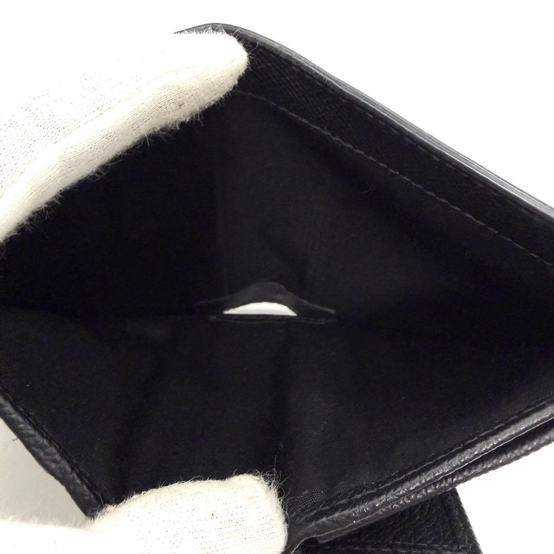 超美品　Salvatore Ferragamo ブラック 二つ折り財布　レザー