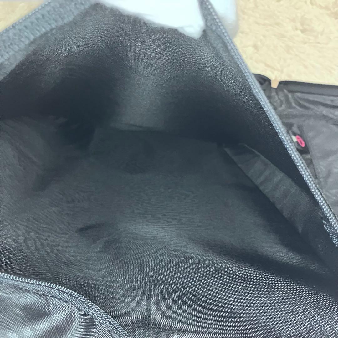 【美品】ACE. エース ブラック ガーメントバッグ ナイロン レザー 三つ折り