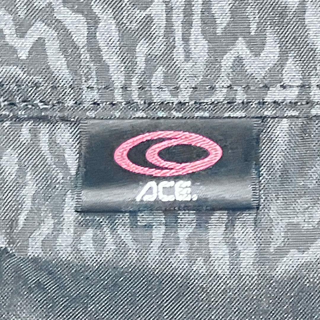 【美品】ACE. エース ブラック ガーメントバッグ ナイロン レザー 三つ折り