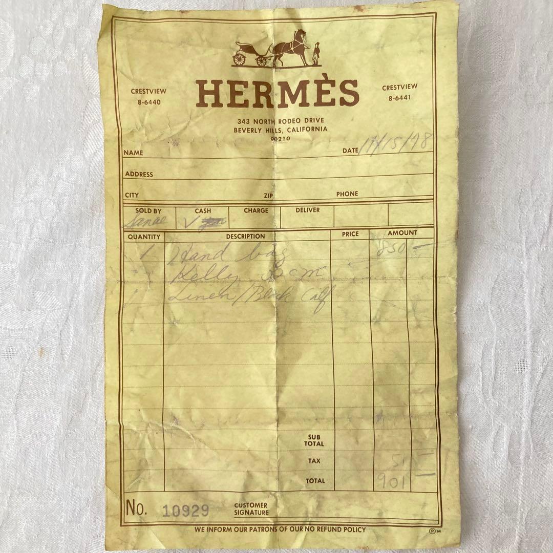 希少 エルメス ケリー 32 トワルアッシュ ブラック 〇F刻印