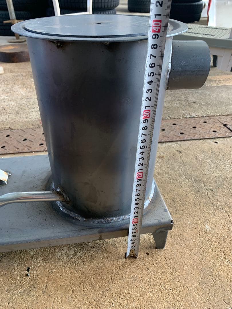 廃油ストーブ 煙突アダプタ付き80mm、100mm煙突使えます。